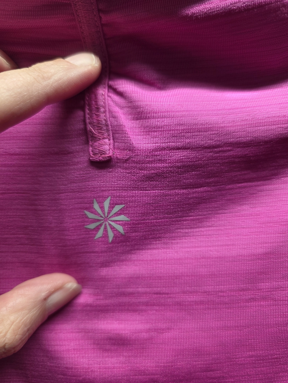 Athleta Women's Long-Sleeve Half-Zip Top in Bright Magenta - Picture 7 of 7